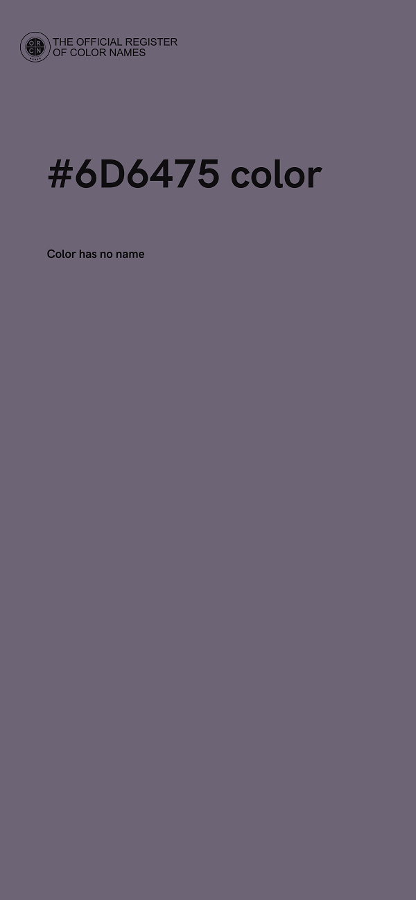 #6D6475 color image