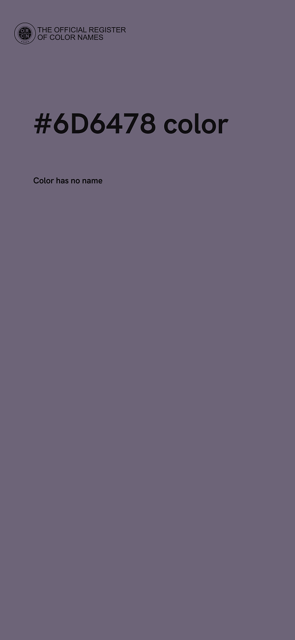 #6D6478 color image