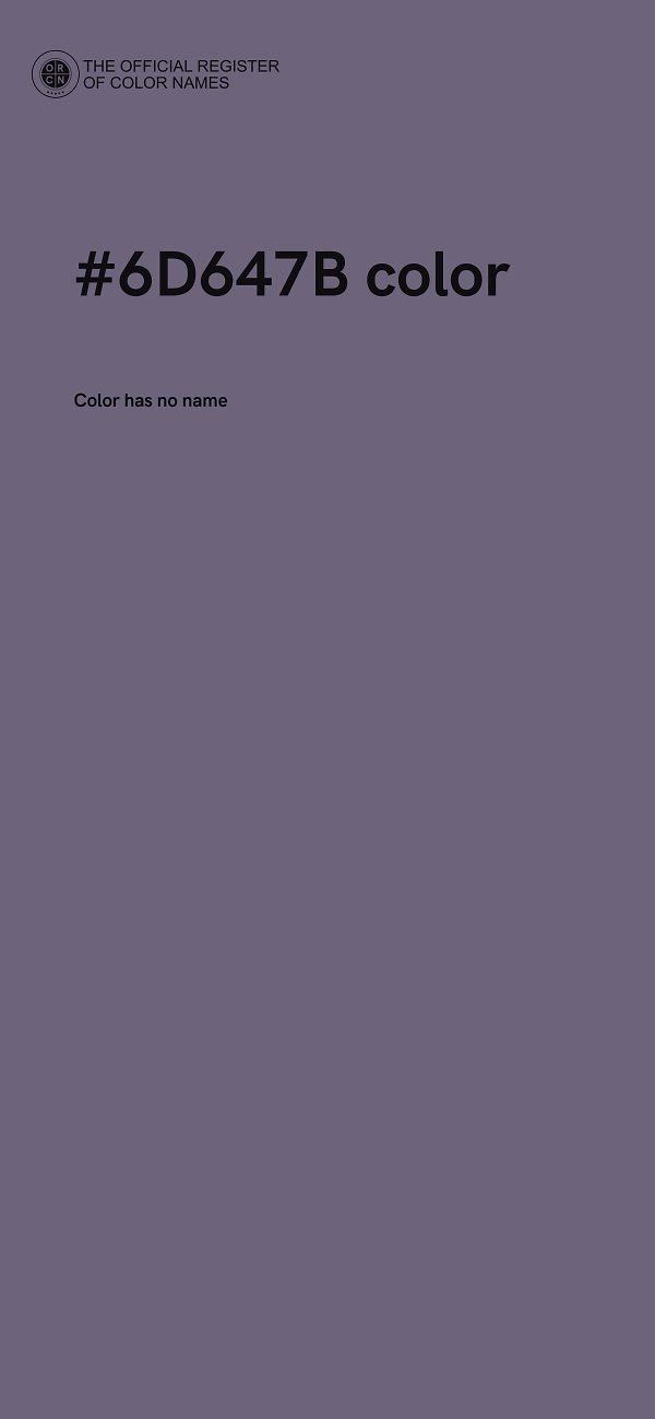 #6D647B color image