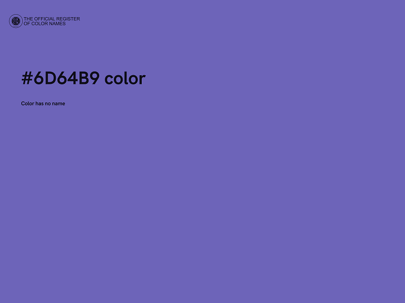 #6D64B9 color image