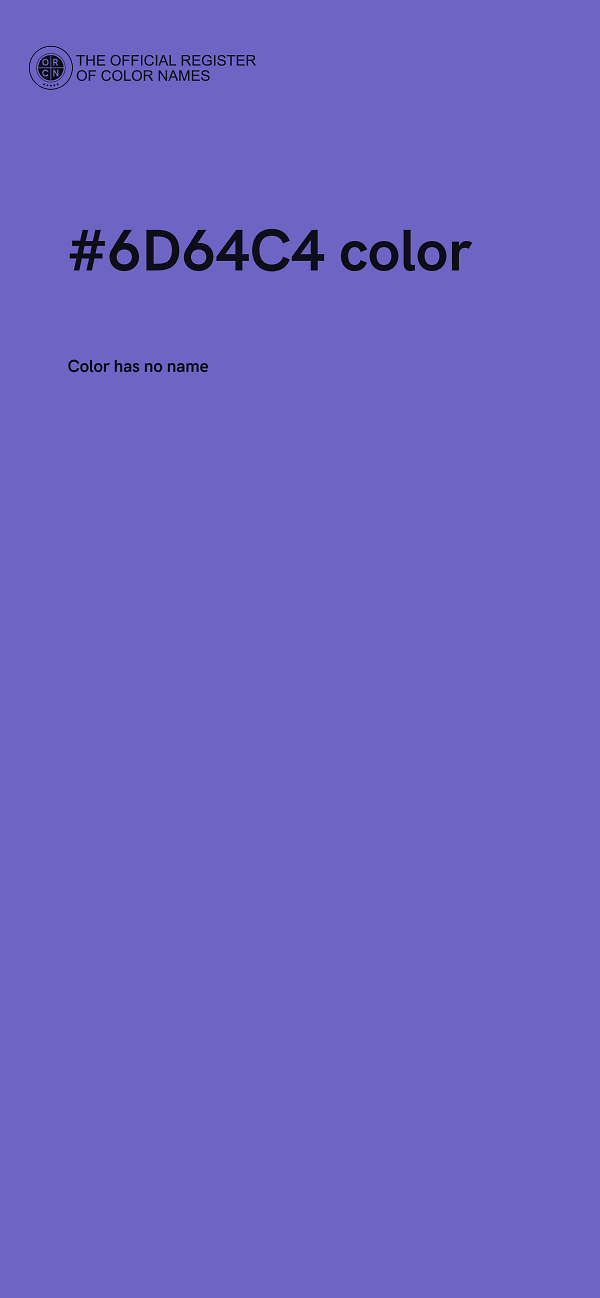 #6D64C4 color image