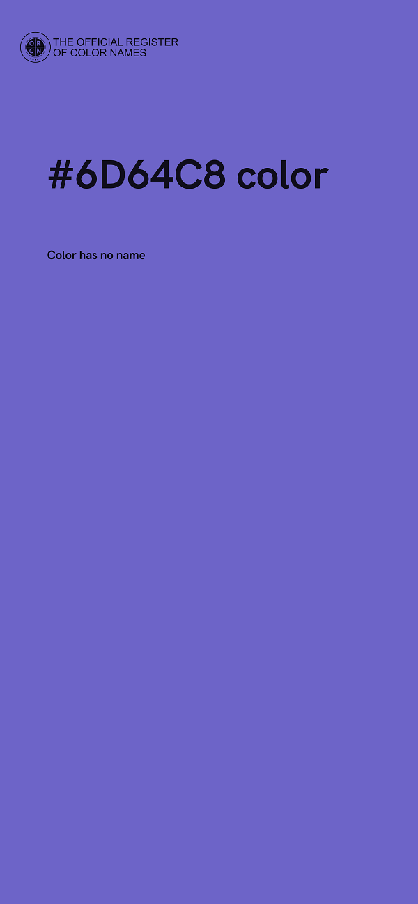 #6D64C8 color image