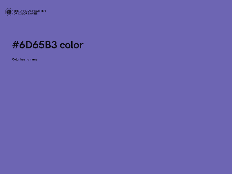 #6D65B3 color image