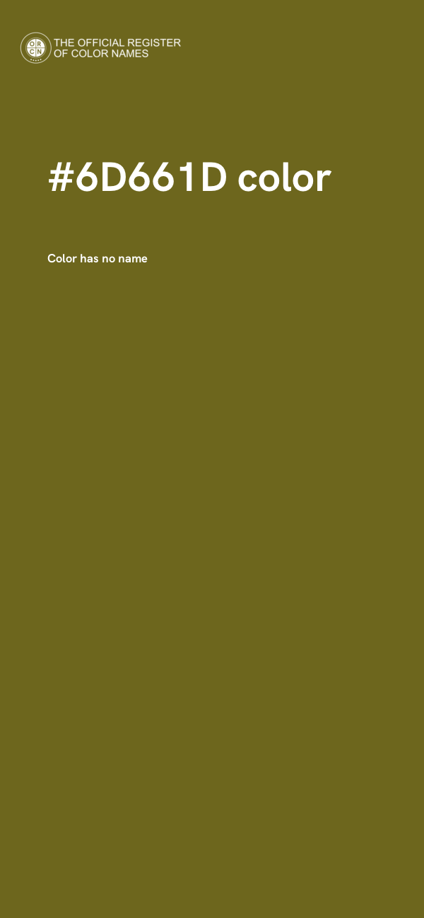 #6D661D color image