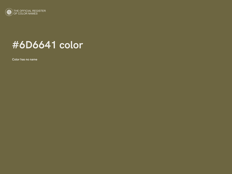 #6D6641 color image