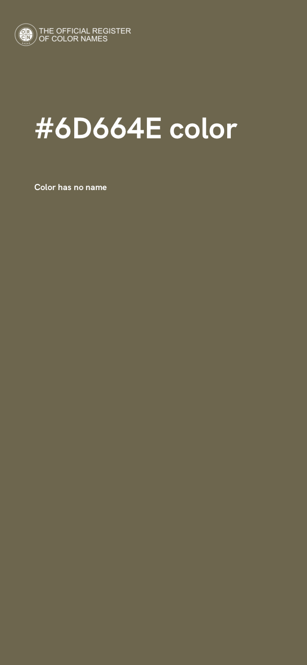 #6D664E color image
