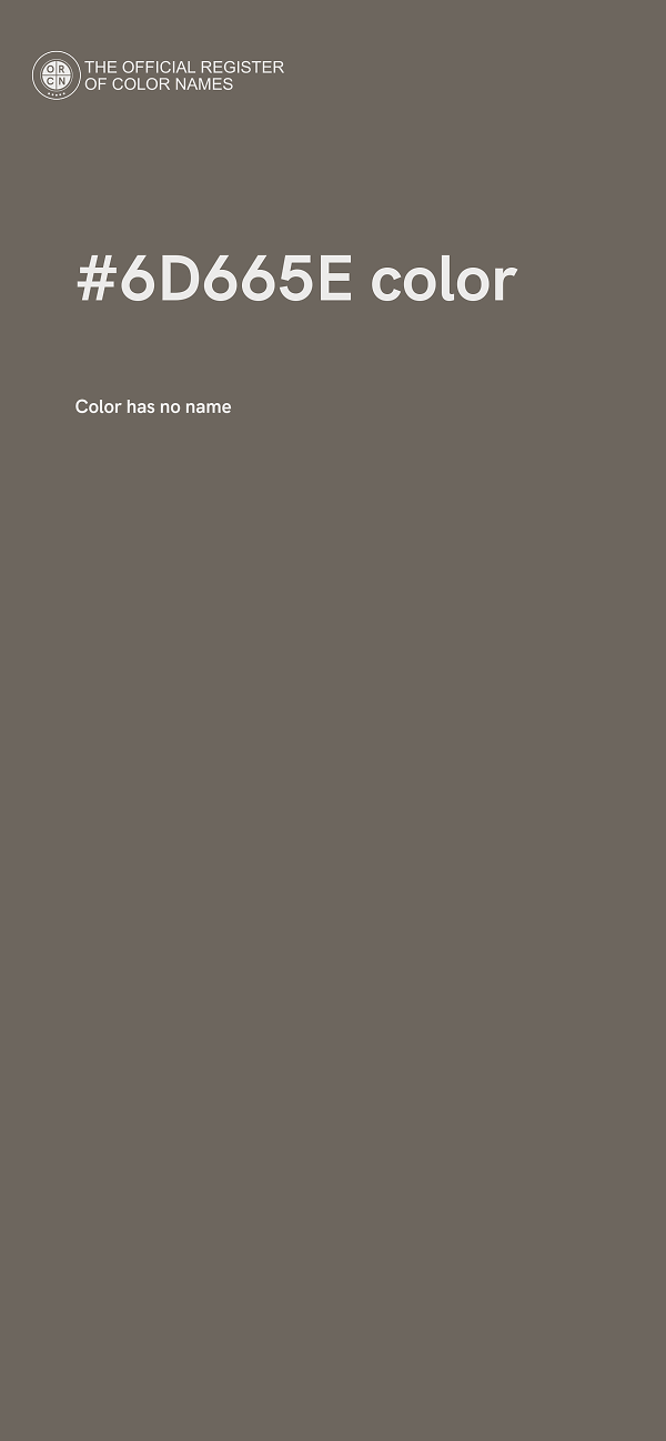 #6D665E color image