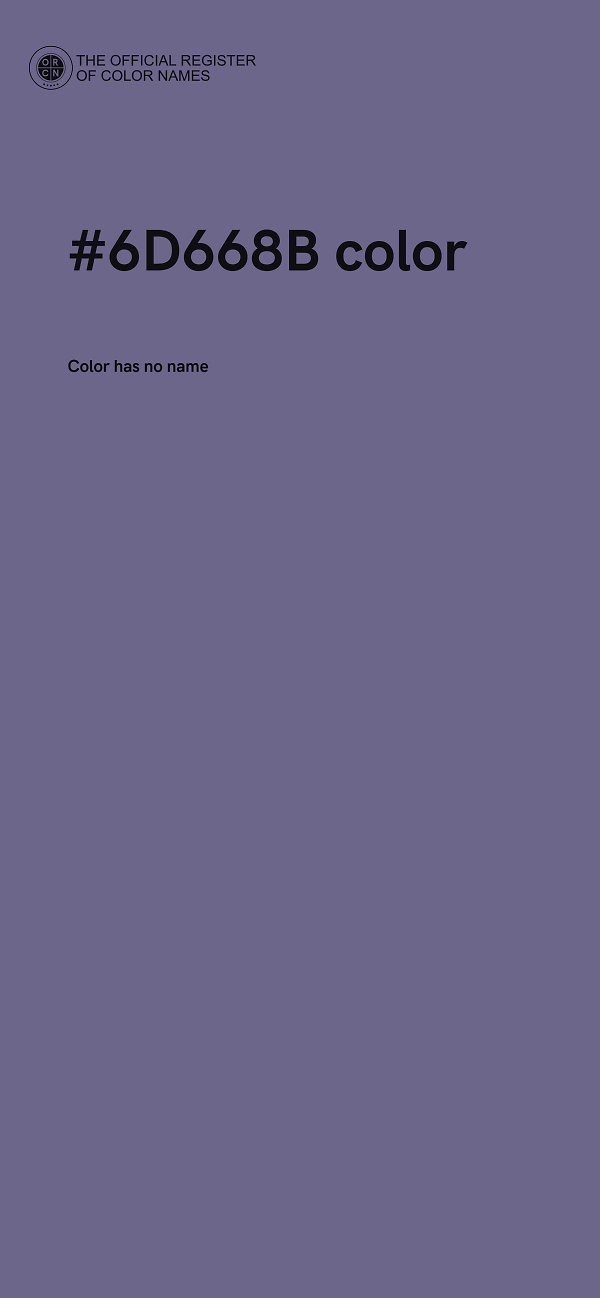#6D668B color image