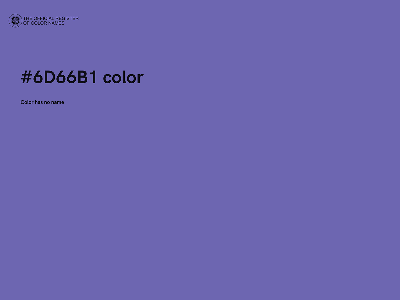 #6D66B1 color image