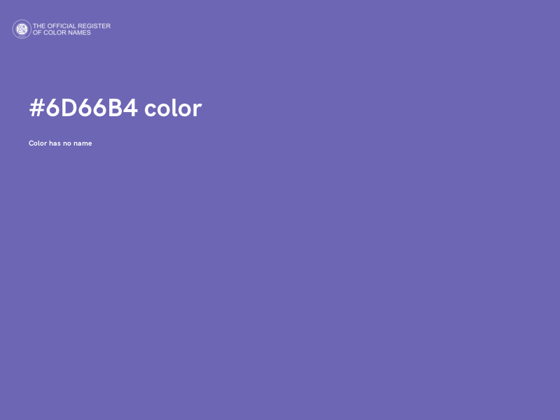 #6D66B4 color image