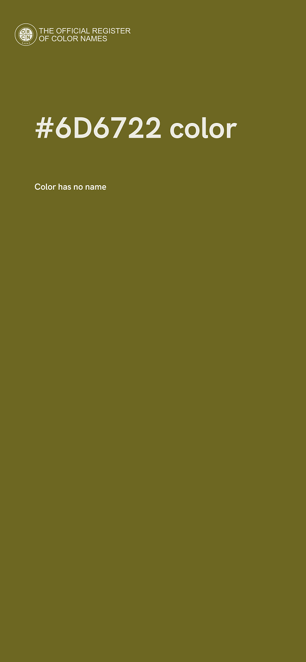 #6D6722 color image