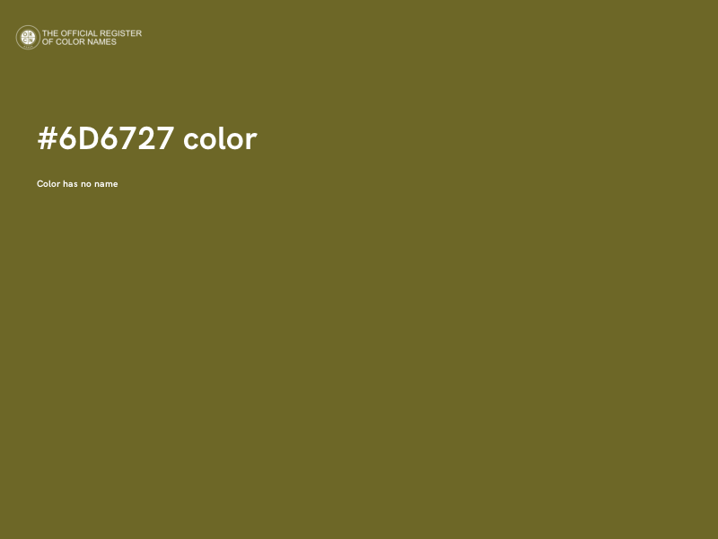 #6D6727 color image