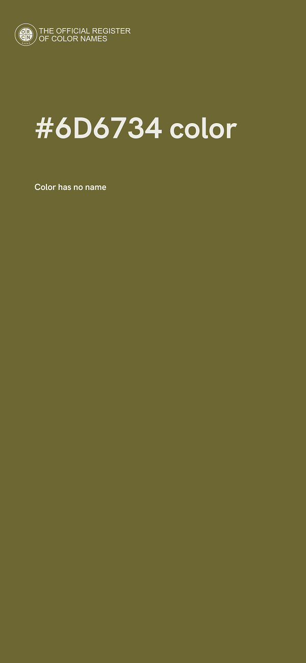 #6D6734 color image