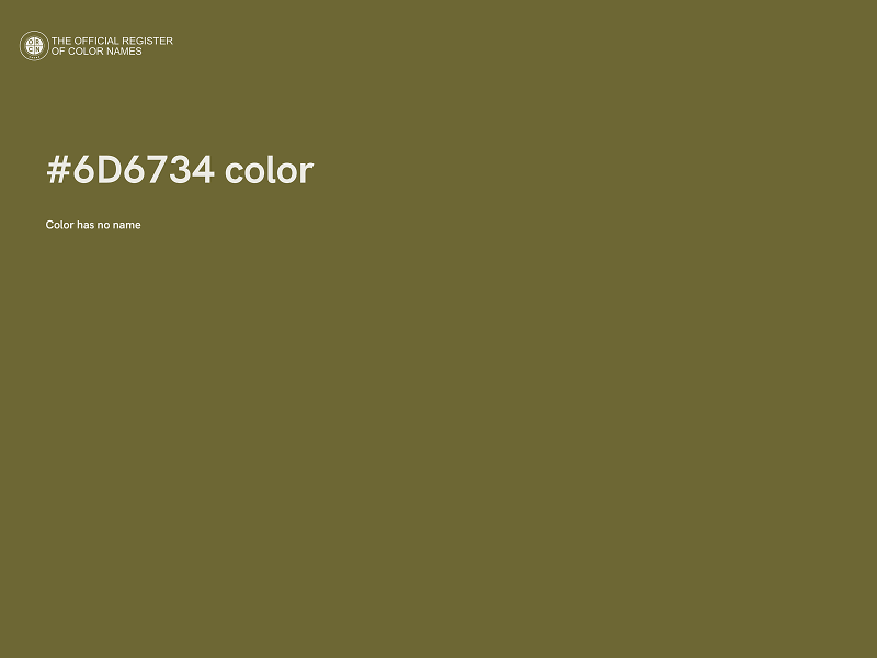 #6D6734 color image