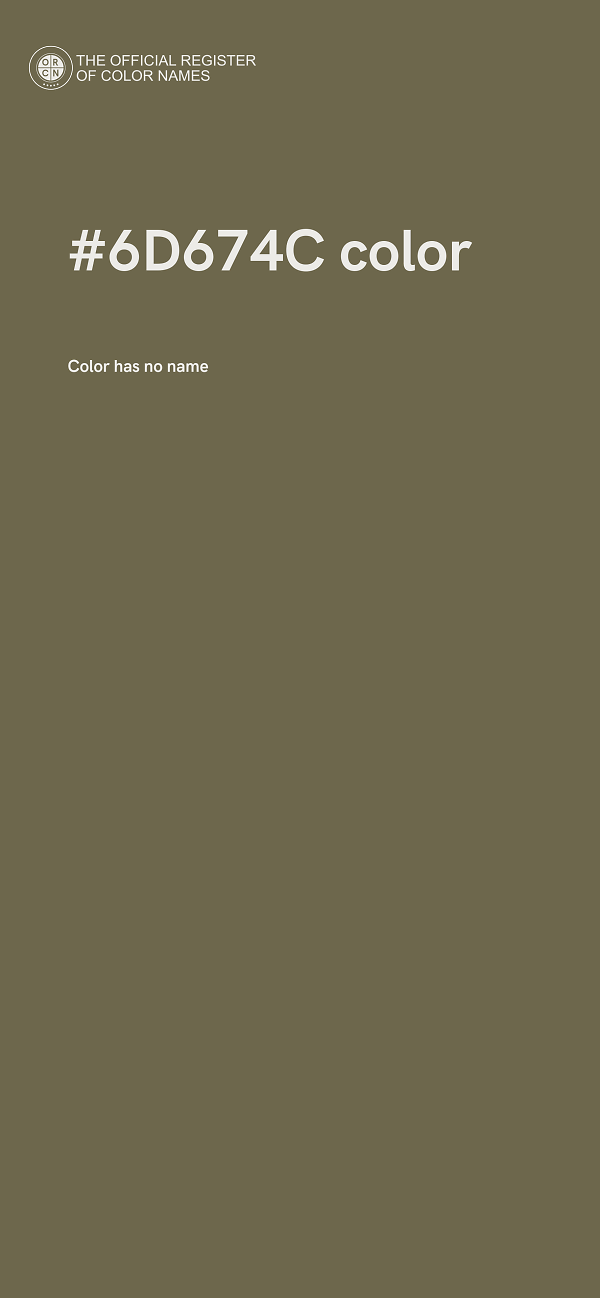 #6D674C color image
