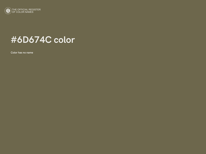 #6D674C color image