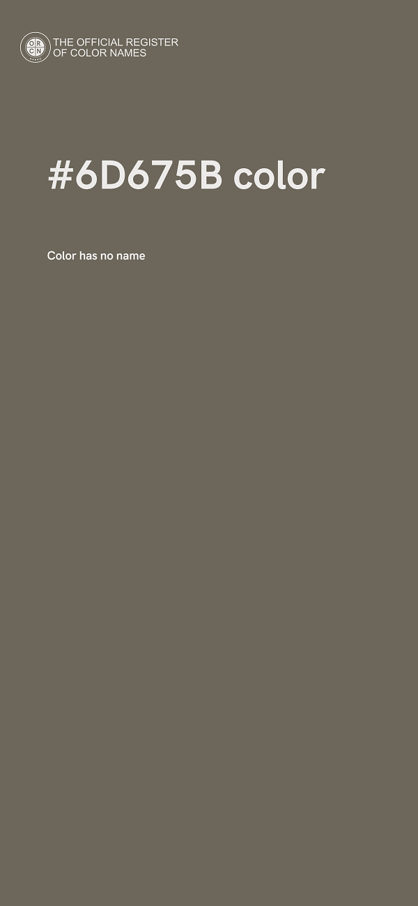 #6D675B color image