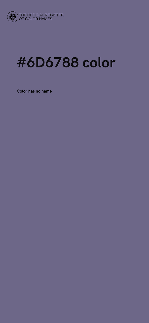 #6D6788 color image