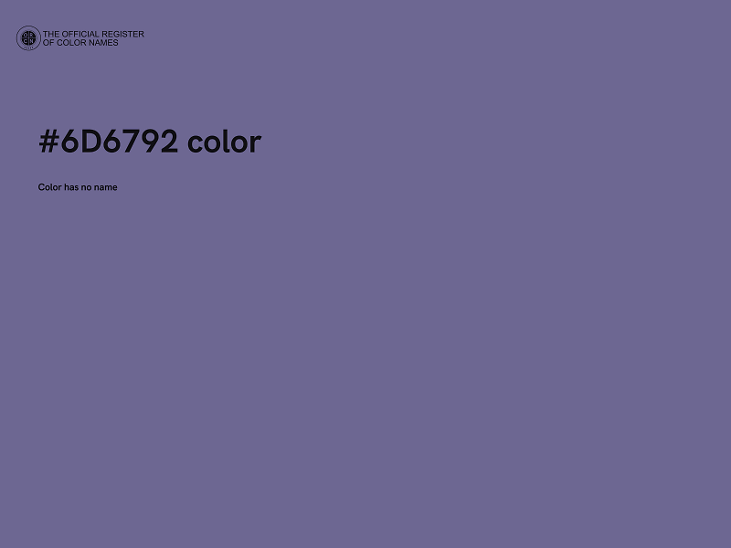 #6D6792 color image