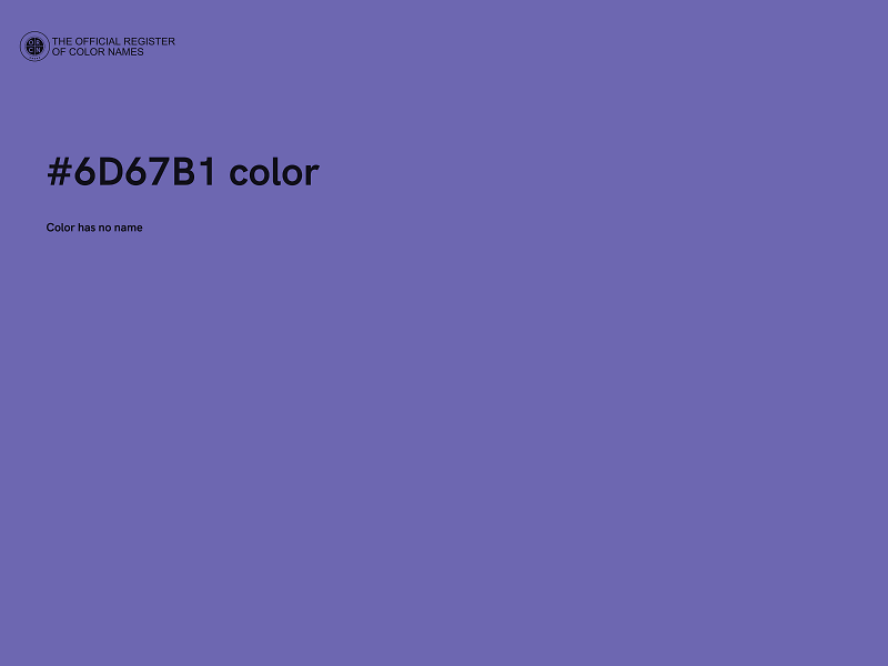 #6D67B1 color image