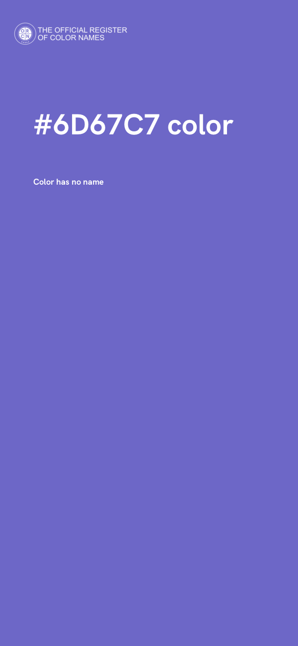 #6D67C7 color image