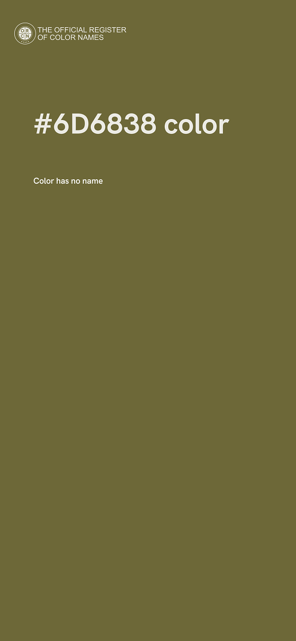#6D6838 color image