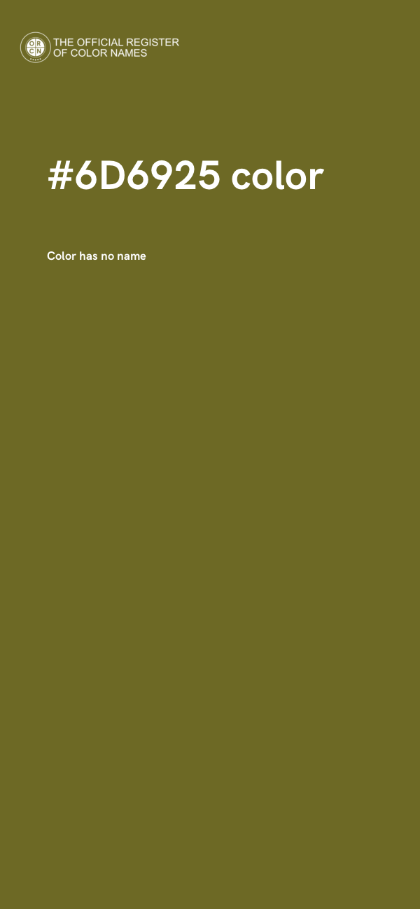 #6D6925 color image