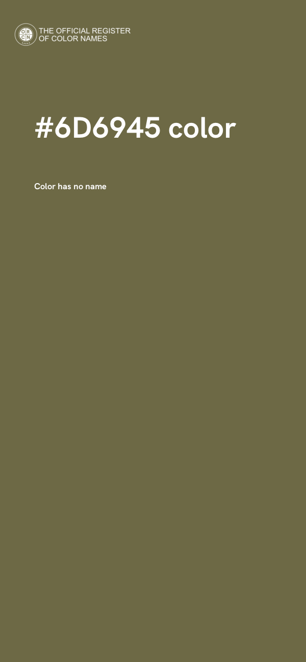 #6D6945 color image