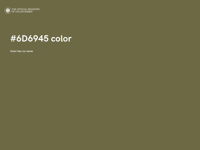 #6D6945 color image