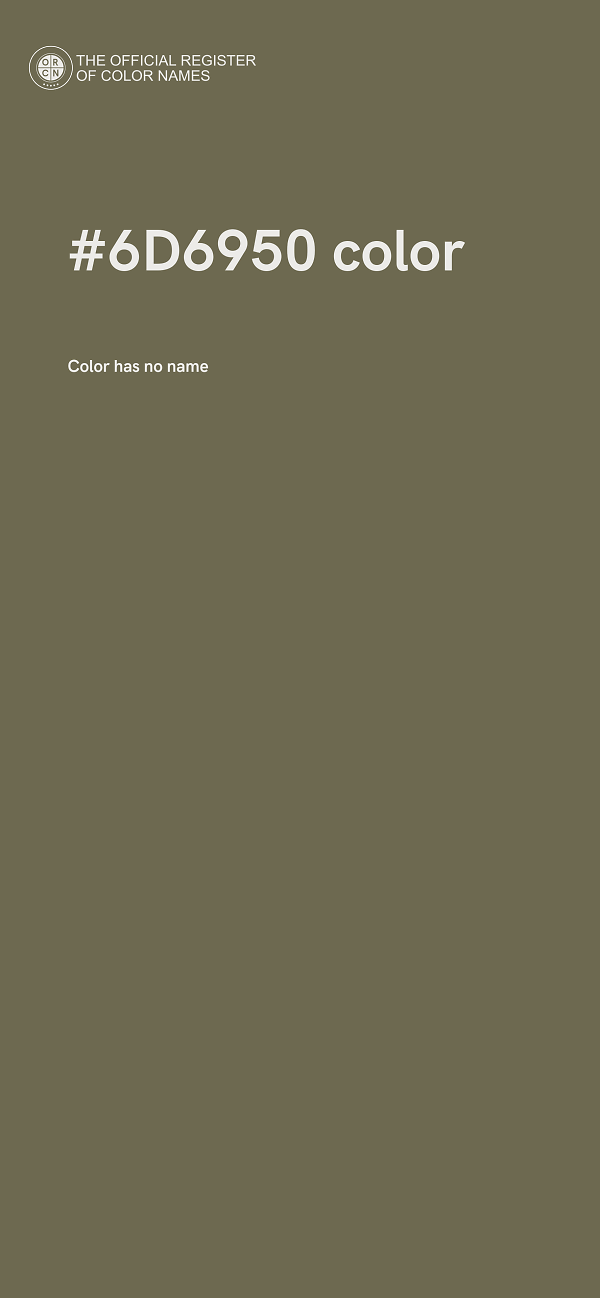 #6D6950 color image