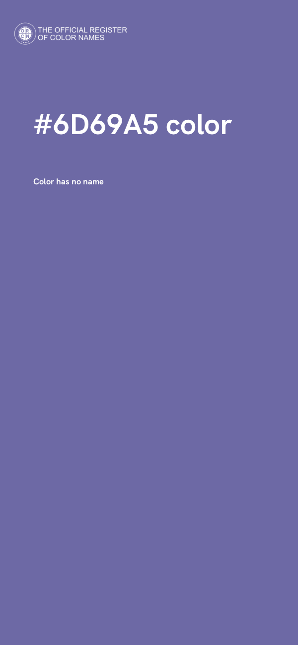 #6D69A5 color image
