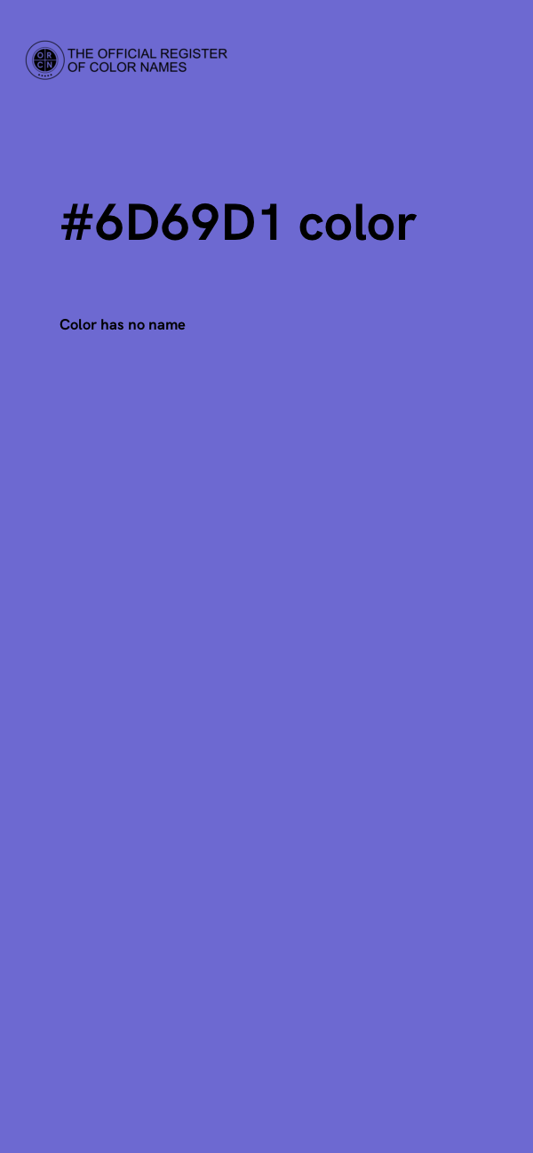 #6D69D1 color image