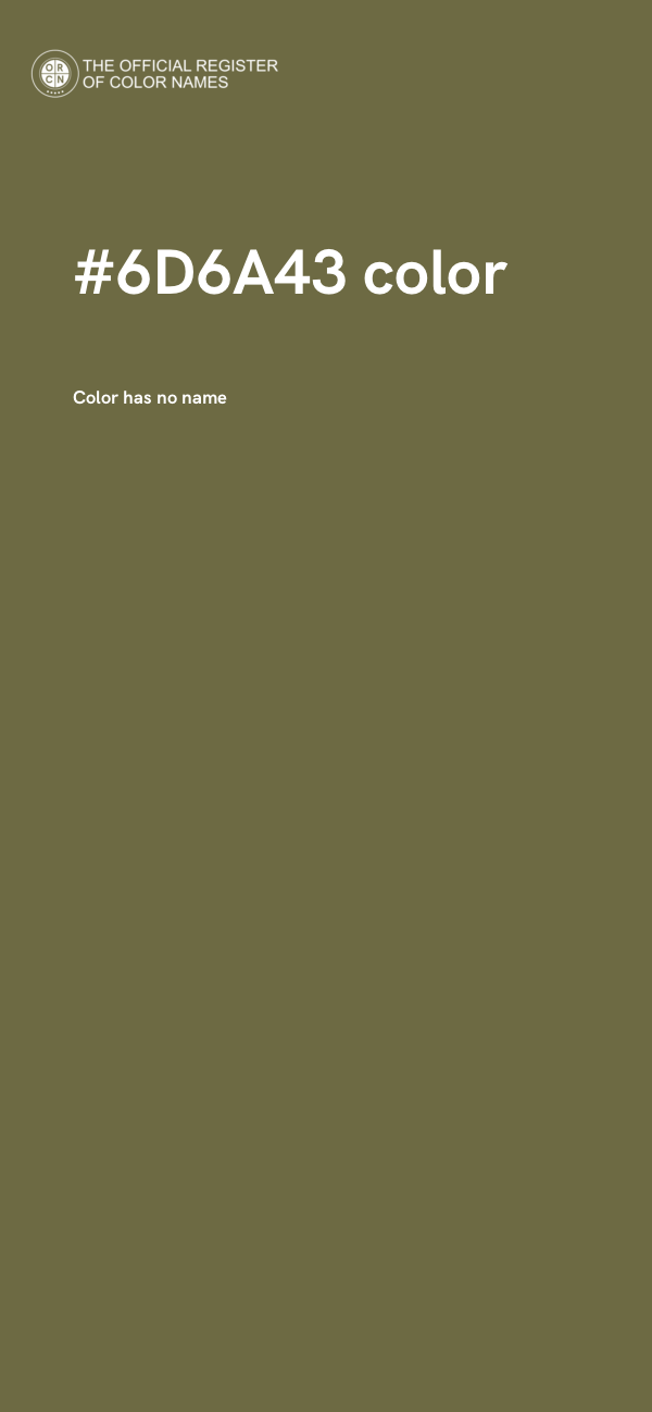 #6D6A43 color image