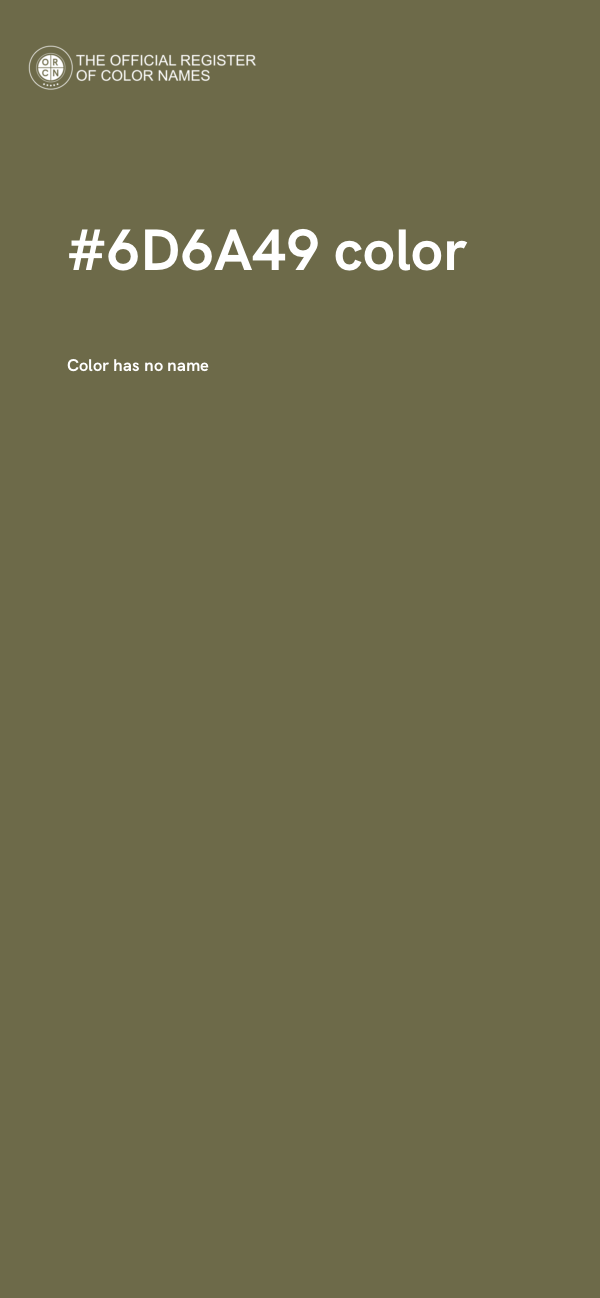 #6D6A49 color image