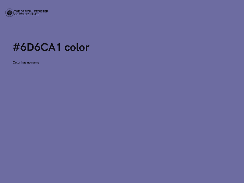 #6D6CA1 color image