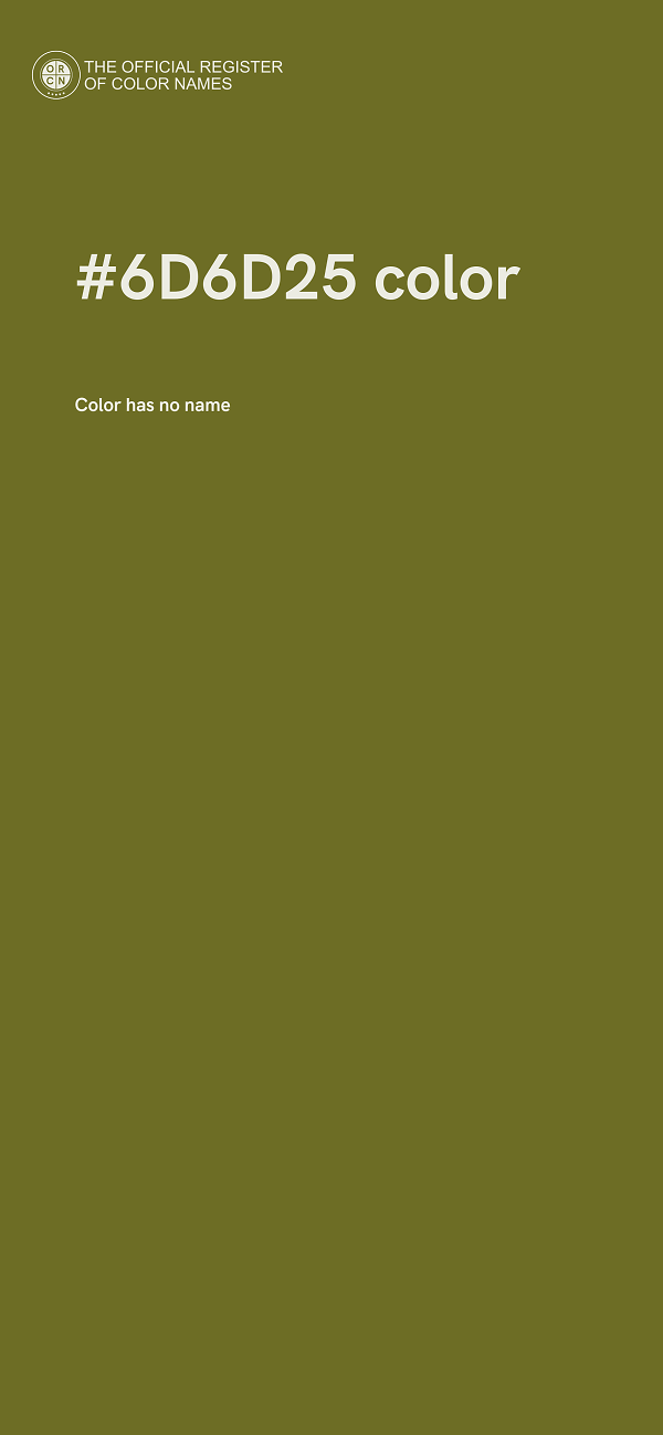 #6D6D25 color image