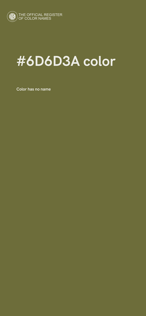 #6D6D3A color image