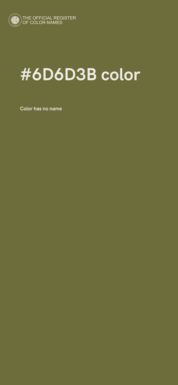 #6D6D3B color image