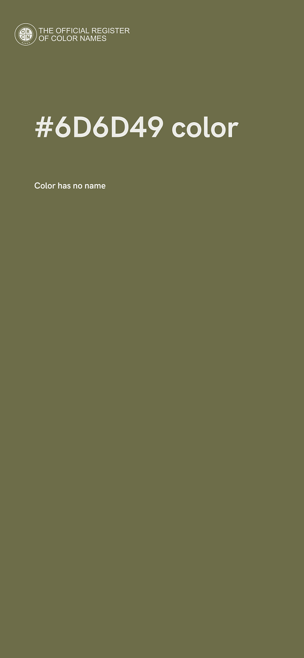 #6D6D49 color image