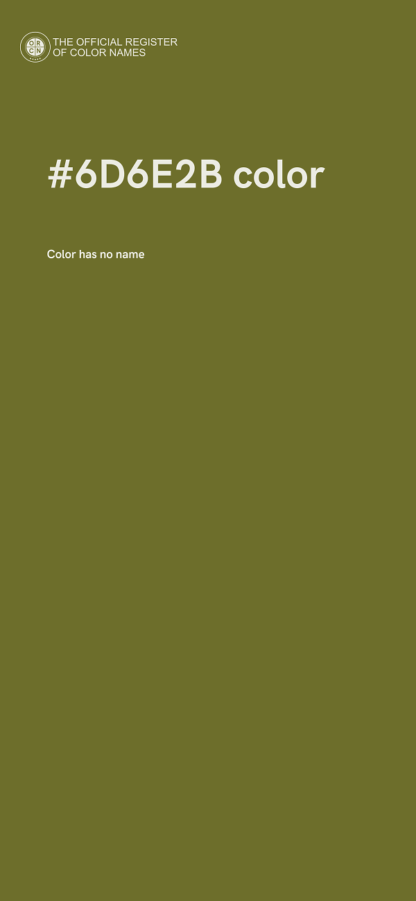 #6D6E2B color image