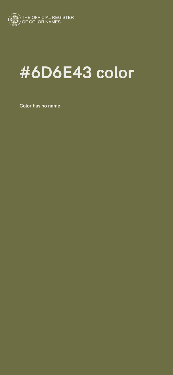 #6D6E43 color image