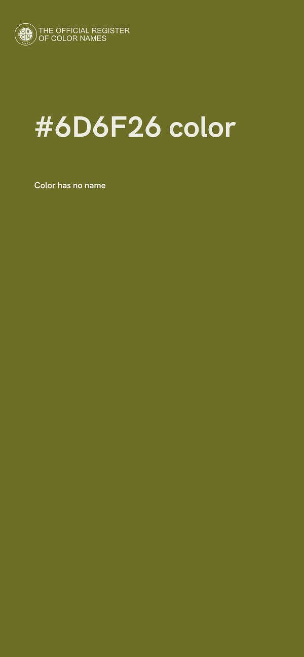 #6D6F26 color image