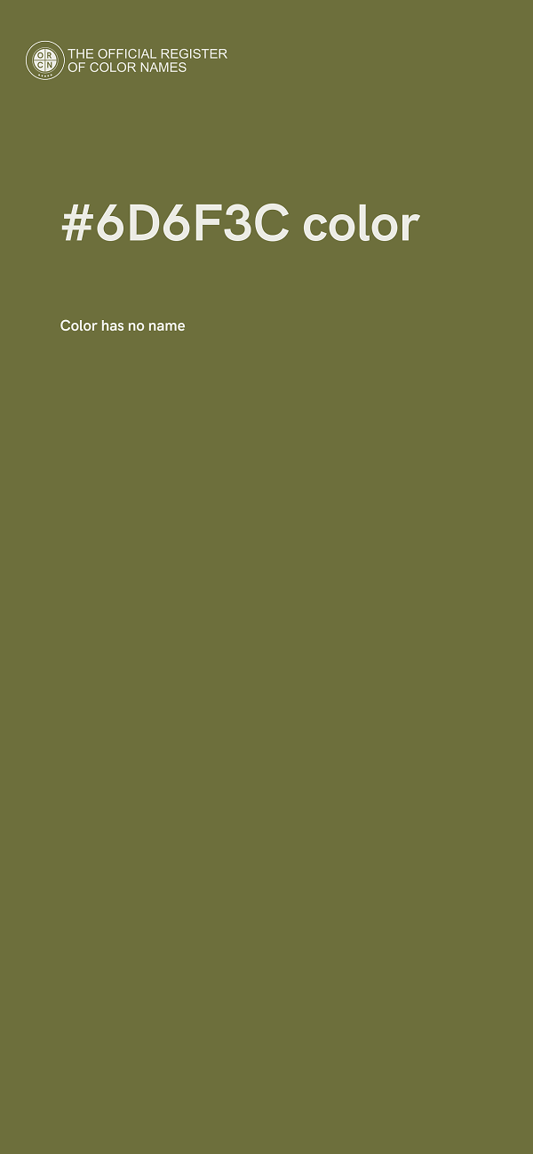 #6D6F3C color image