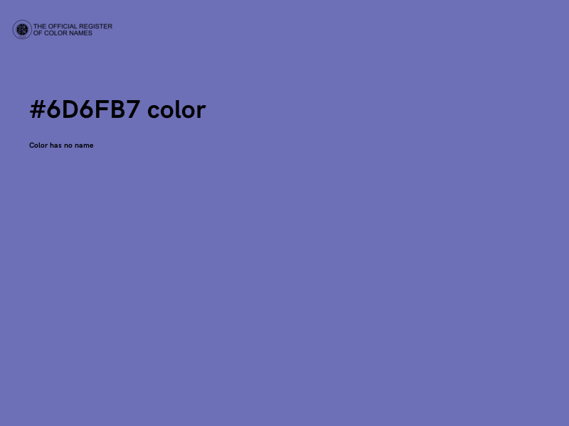 #6D6FB7 color image