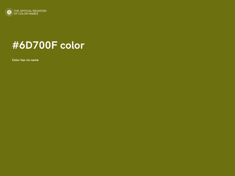 #6D700F color image