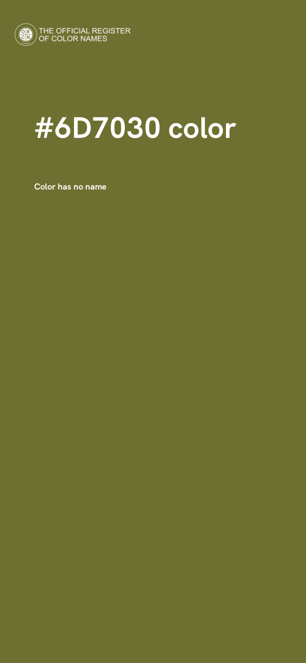 #6D7030 color image