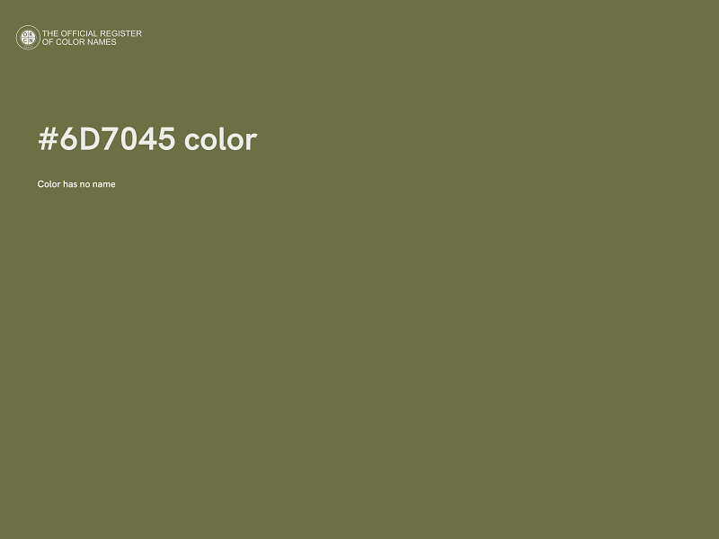 #6D7045 color image