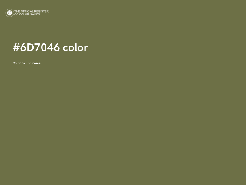 #6D7046 color image