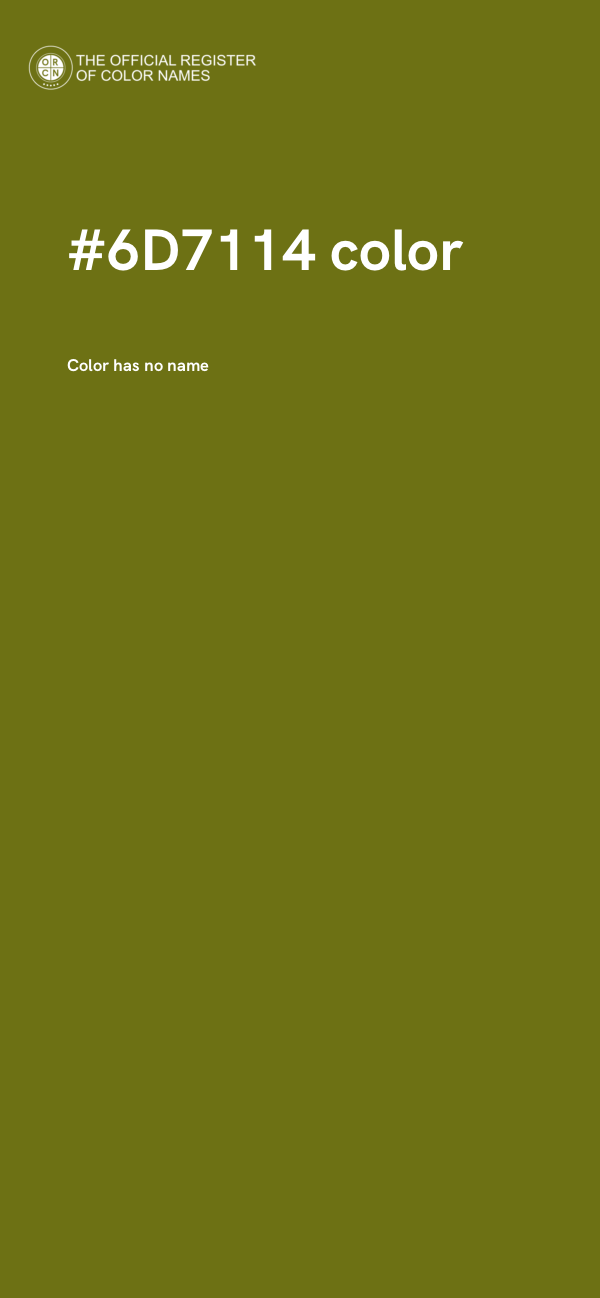 #6D7114 color image