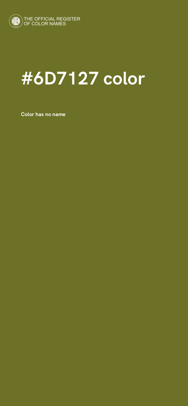 #6D7127 color image